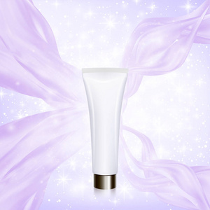 化妝品產品背景,水濺和光藍景。矢量圖 Eps10